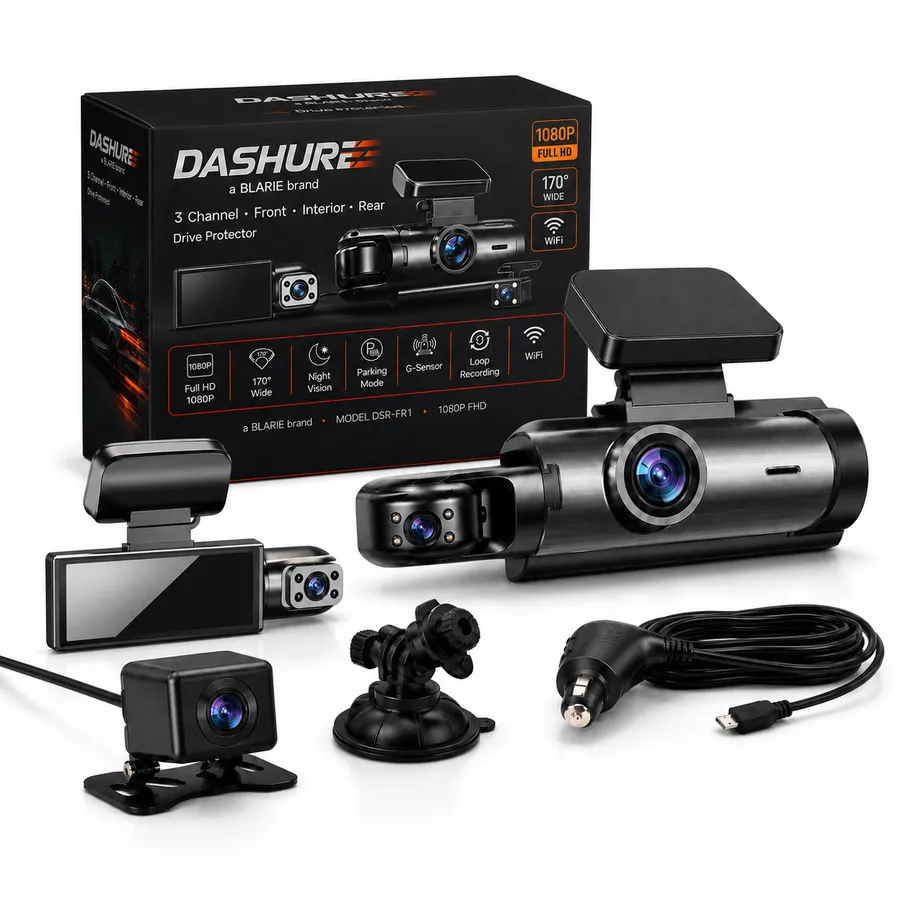 Dashure Dashcam 3 complete kit